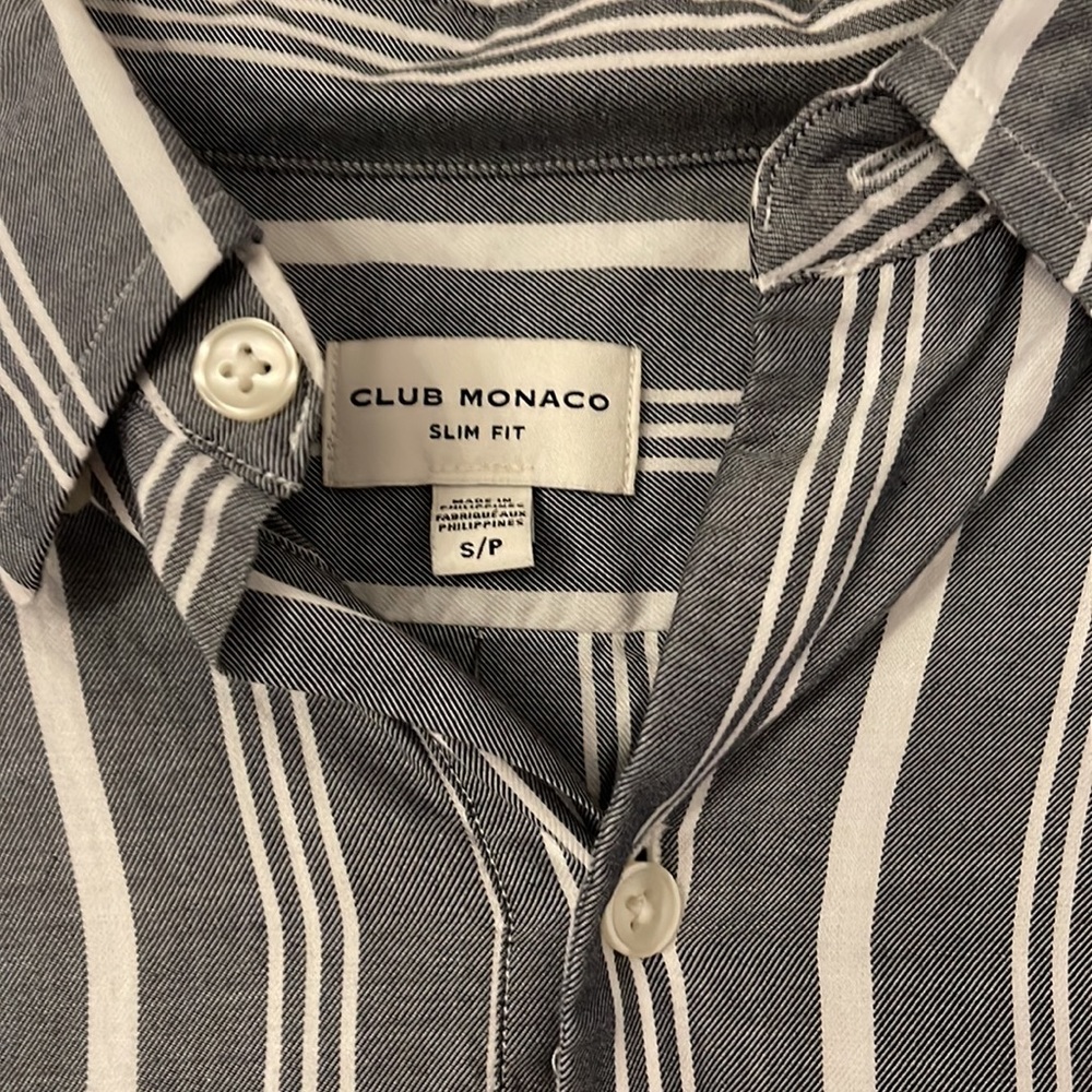 Club Monaco Short Sleeved Button down
